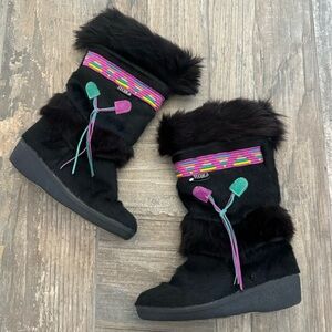 Tecnica Black Boots with Colorful Accents